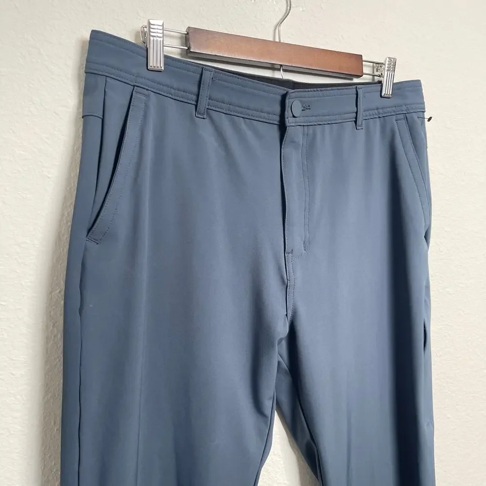 Hurley Men's Performance Stretch Pant Flat Front Water Repellent Blue 34x30